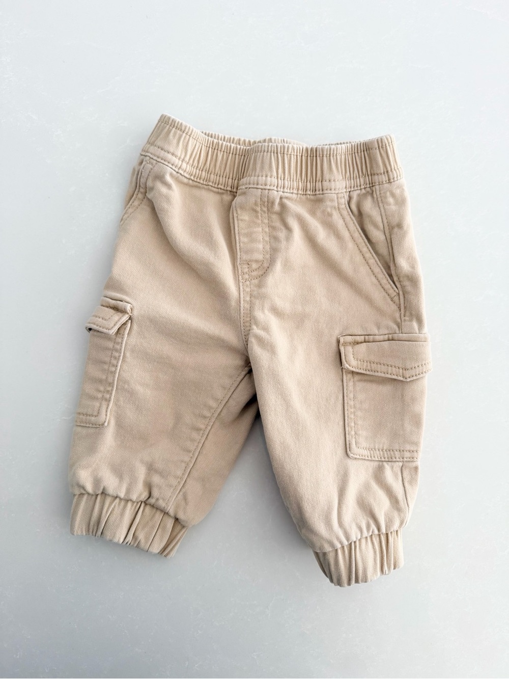 Joe Fresh Baby Khaki Cargo Jogger Pants| Size 3-6 Months